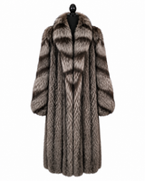 Archive & Vintage 51" Natural Silver Fox Coat