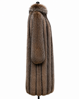 Archive & Vintage 44" Natural Indigo Fox Coat with Stand Collar