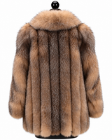 Archive & Vintage 29" Crystal dyed Fox Jacket with Shawl Collar