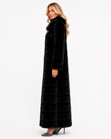 Maximilian One-of-a-Kind 54" BLACKGLAMA® Mink Coat, Horizontal Body