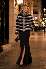 Maximilian Lux Chinchilla Fur Bolero Jacket