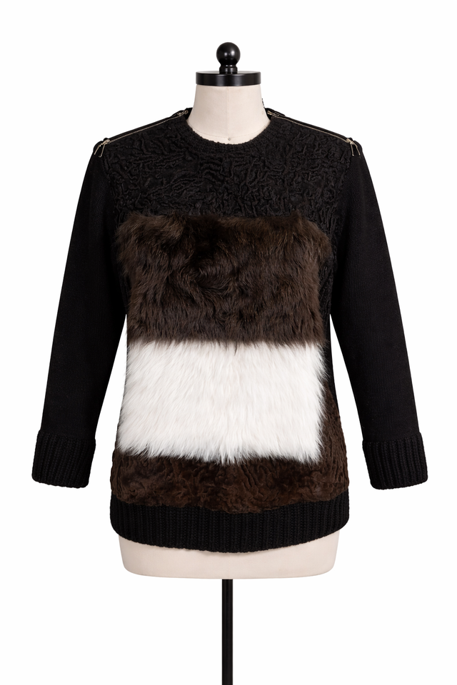 Archive & Vintage Lamb & Persian Fur Pullover- Designer