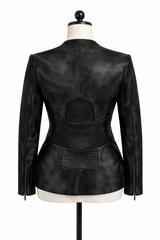 Archive & Vintage Black Dyed Calfskin Jacket with Maze Details