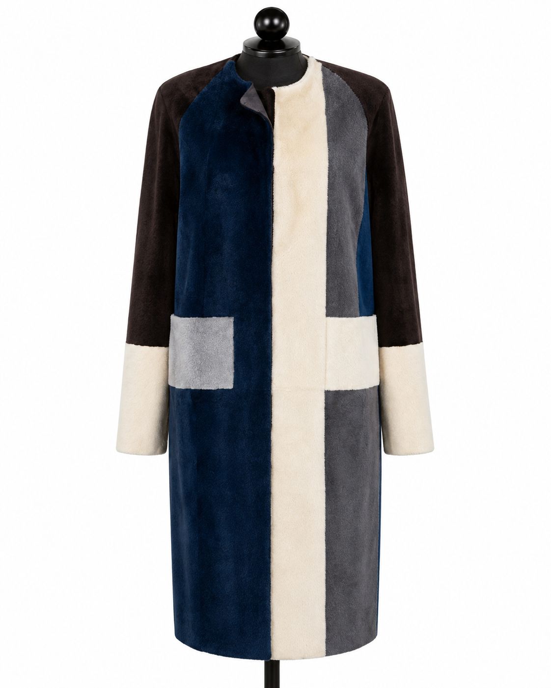Archive & Vintage Designer Multicolor Sheared Mink Coat-38"