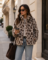 Maximilian 24" Sapphire Animal Print Dyed Mink Section Jacket