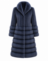 Maximilian 37" Denim Blue Dyed Sable Coat