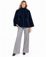 Maximilian 24" Navy Dyed Broadtail Swing Jacket