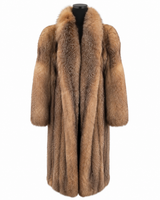 Archive & Vintage 49" Crystal Fox Coat with Tuxedo Collar