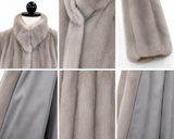 Archive & Vintage 35" Natural Blue Iris Mink Coat with Stand Collar