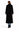 Black Shearling Lamb Geometric Coat with Brown Inserts