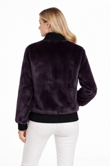 Dark Purple Dyed Mink Reversible Jacket