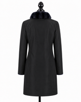 Archive & Vintage 35" Navy Dyed Sheared Coat with Chinchilla Collar /Reversible