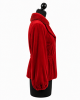 Archive & Vintage 23" Red Dyed Sheared Mink Fitted Jacket