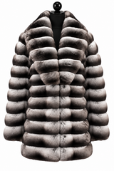 Archive & Vintage 31" Natural Chinchilla Jacket with Shawl Collar