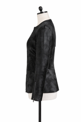 Archive & Vintage Black Dyed Calfskin Jacket with Maze Details