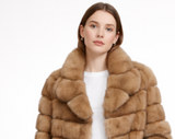 Golden Tortora Russian Sable Coat -39"