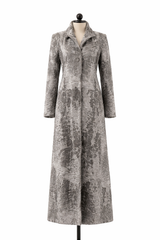 Archive & Vintage Famous High Fashion Designer Silver Swakara Lamb Coat -54"