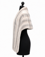 Archive & Vintage Silver Blue Mink Stole (Back 20"/Front 30")