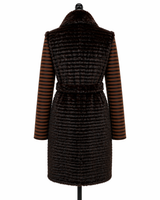 Archive & Vintage Reversible Mink & Suede Coat – Ribbed Mink / Horizontal Suede, 39"