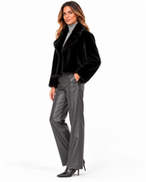 Maximilian 22" Sheared Mink Jacket with Notch Collar