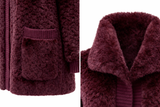 Archive & Vintage Wine Mink "Air Light" Sweater fur Jacket