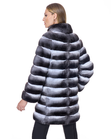 Buy Stand Collar Chinchilla Coat Online | Maximilian
