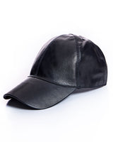 Made in Italy Lamb Leather Baseball Hat- Maximilan