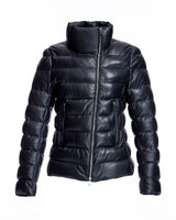 Horizontal Down Filled Leather Jacket-Maximilian