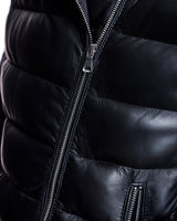 Horizontal Down Filled Leather Jacket-Maximilian