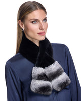 Mink and Chinchilla pull thru Scarf