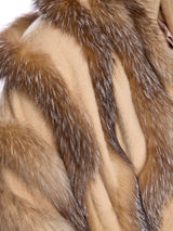 Cashmere Stole With Fox Inserts