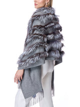 Cashmere Stole With Fox Inserts