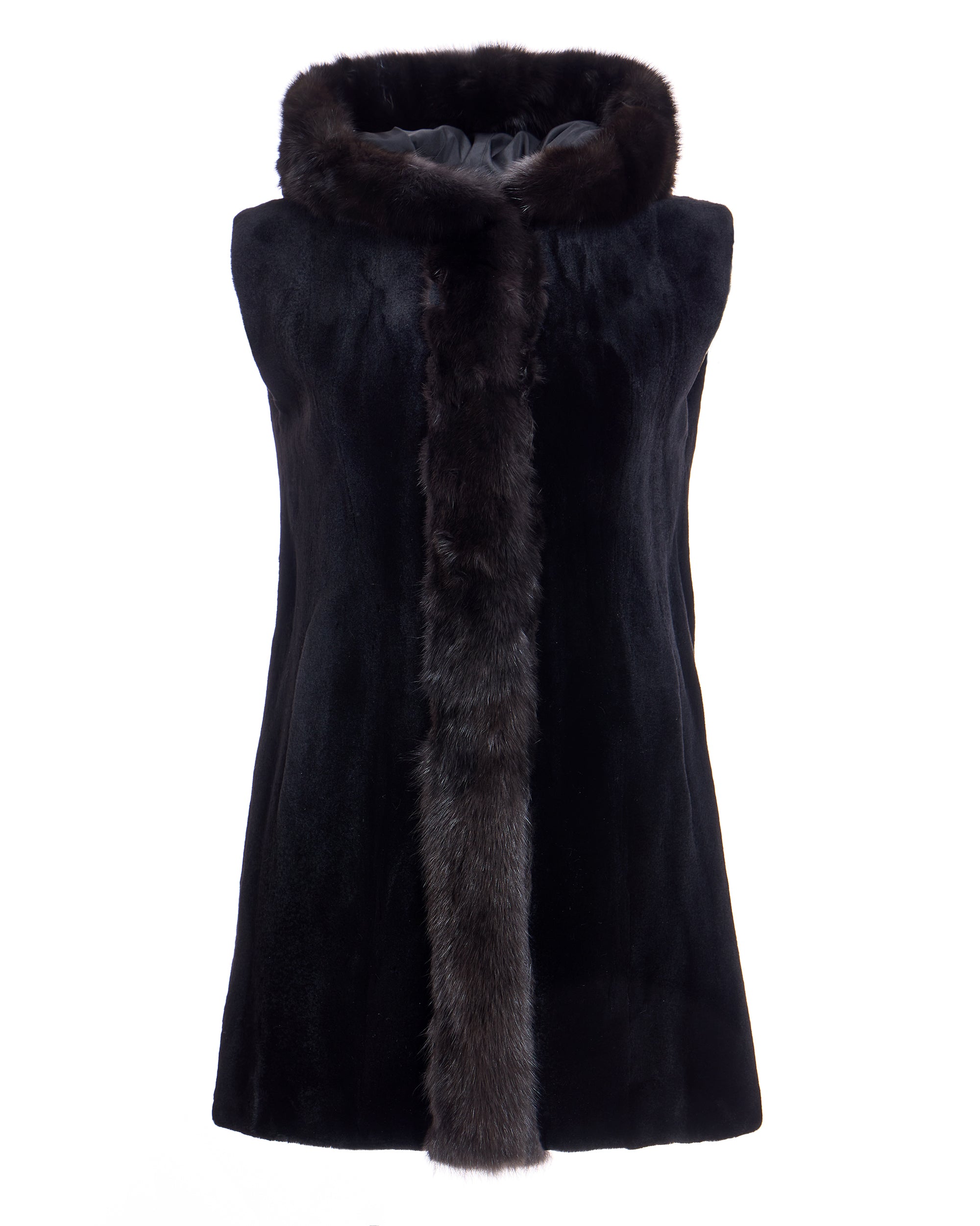 Reversible Sheared Mink & Sable Section Vest