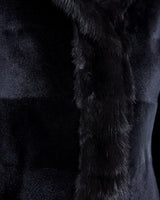 Sheared Mink Reversible Coat with Sable Trim-Maximilian