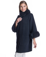 Cashmere Kimono with Cashmere Goat Trim-Maximilian