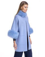 Cashmere Kimono with Cashmere Goat Trim-Maximilian