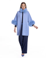 Cashmere Kimono with Cashmere Goat Trim-Maximilian