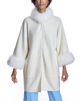 Cashmere Kimono with Cashmere Goat Trim-Maximilian