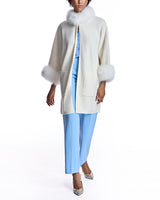 Cashmere Kimono with Cashmere Goat Trim-Maximilian