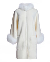 Cashmere Kimono with Cashmere Goat Trim-Maximilian
