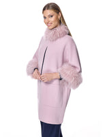 Cashmere Kimono with Cashmere Goat Trim-Maximilian