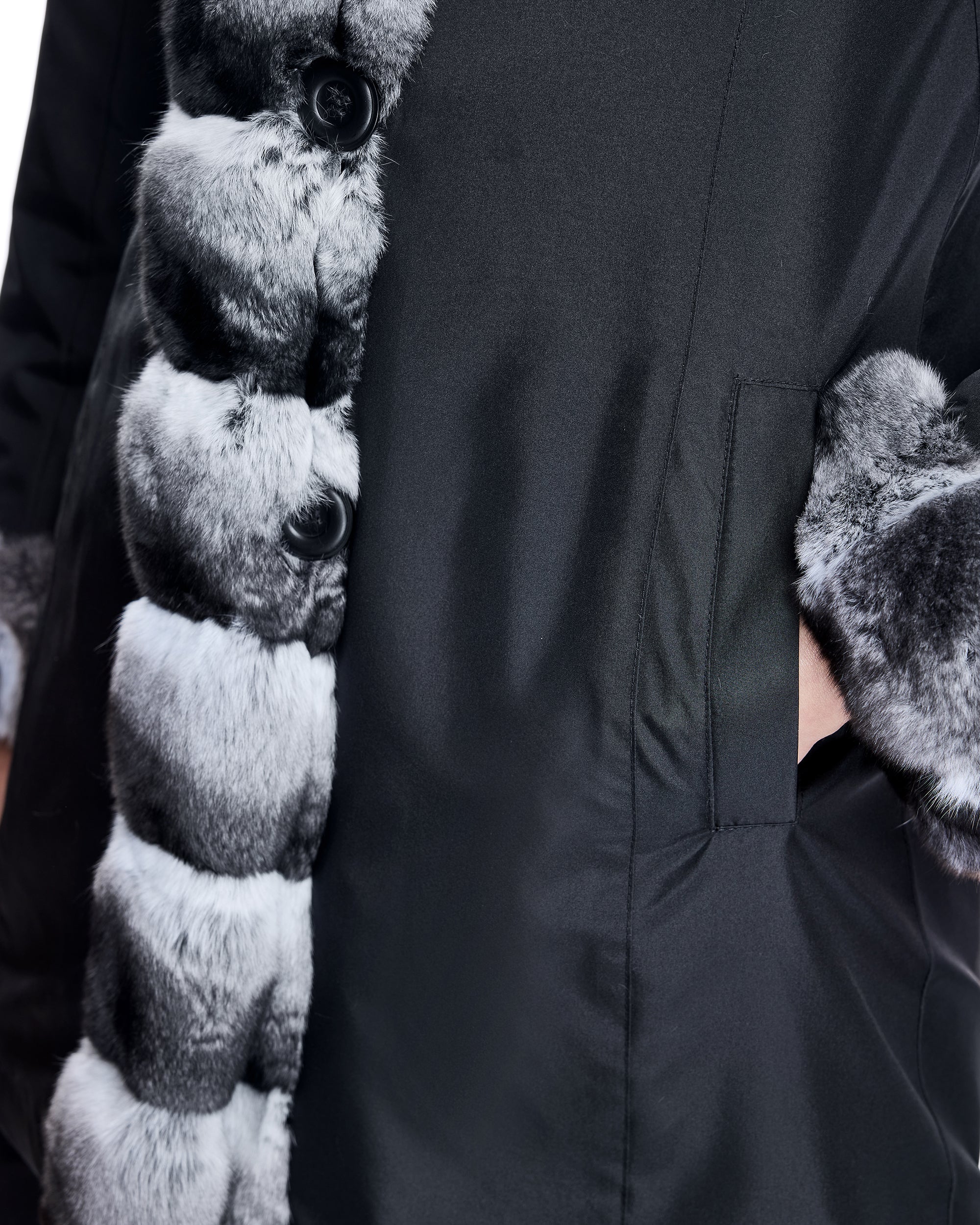 Sheared mink reversible coat clearance