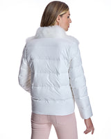 24" Cashmere Goat-Front Mixed- Media Jacket- Maximilian