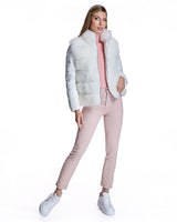 24" Cashmere Goat-Front Mixed- Media Jacket- Maximilian