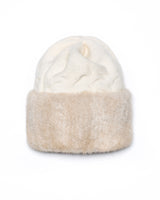 Wool Hat With Knitted Mink trim