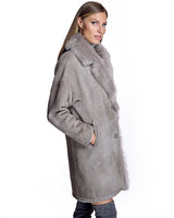 Julia & Stella by Maximilian Reversible Shearling Jacket-Maximilian