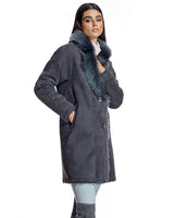 Julia & Stella by Maximilian Reversible Shearling Jacket-Maximilian