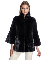 Mink Jacket with Horizontal Hem