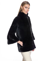 Mink Jacket with Horizontal Hem