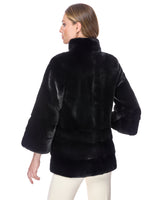 Mink Jacket with Horizontal Hem